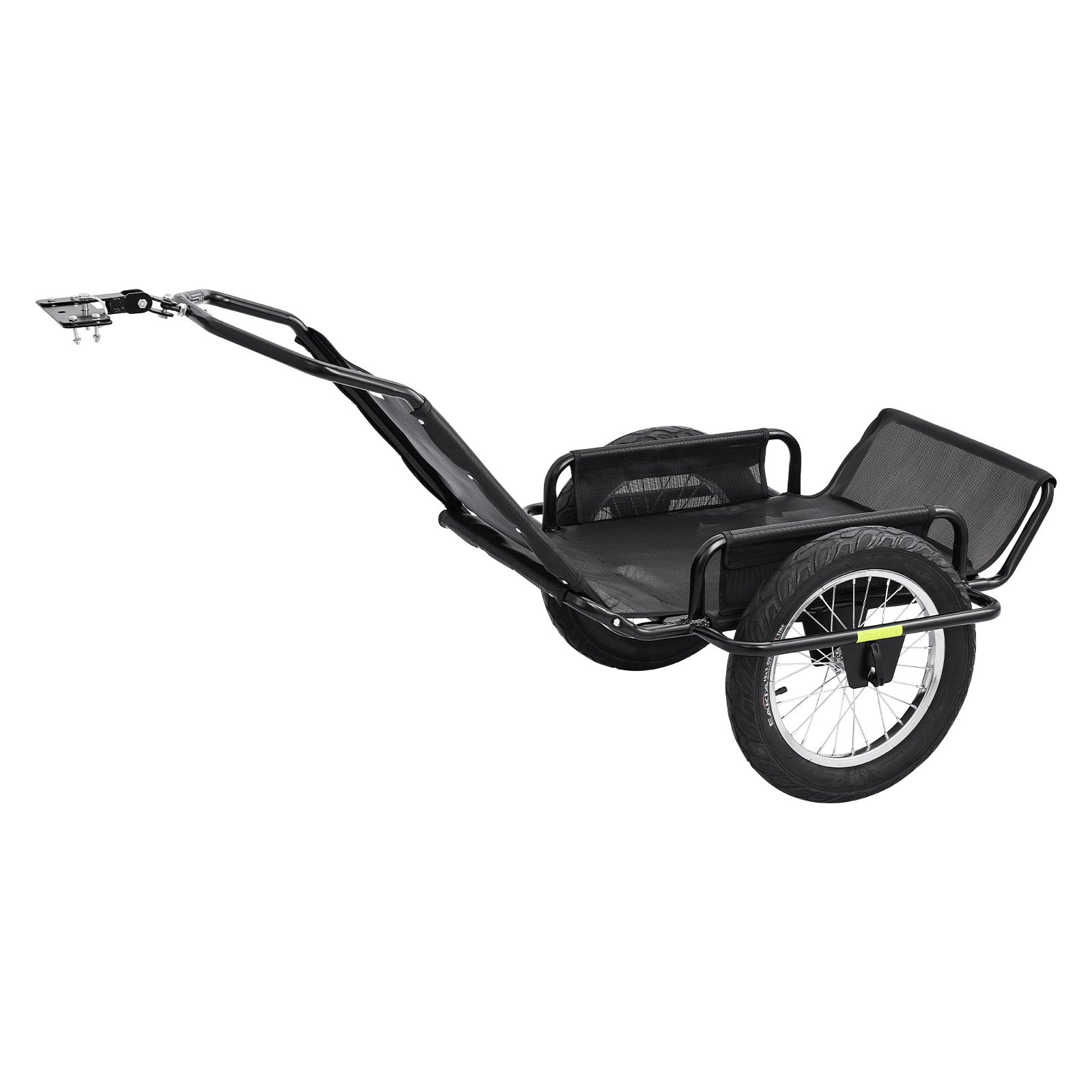 Przyczepa rowerowa VEVOR, przyczepa towarowa, transportowa do użytku w terenie, 145 kg, stal węglowa i siatka PVC, z 8 odblaskami, składana konstrukcja, do kół o średnicy 22-28 cali, wózek rowerowy do każdego terenu