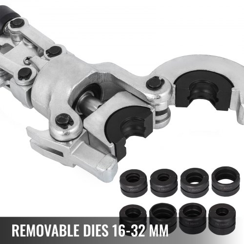 VEVOR Hydraulic Pipe Crimper Narzędzie do zaciskania rur U TH16-32mm Szczęki 360 ° Głowica