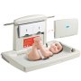 VEVOR Wall-Mounted Changing Unit, Removable Changing Table, Changing Trolley, Gray Changing Table with Changing Mat, Safety Belt, Space-Saving & Stable, Changing Shelf with 20 kg Weight Capacity for Babies