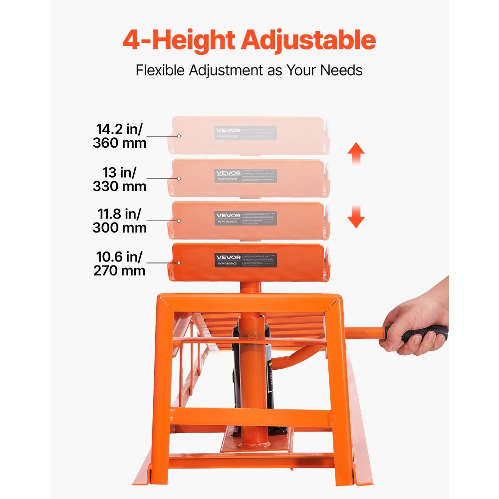 VEVOR Hydraulic Car Ramps, 2 PCS 5T 11000 lbs, 270-360 mm Lift Height, Heavy Duty Hydraulic Vehicle Ramps, Portable Car Lifts for Home Garage Maintenance and Oil Changes, Truck Vehicle Auto Repair