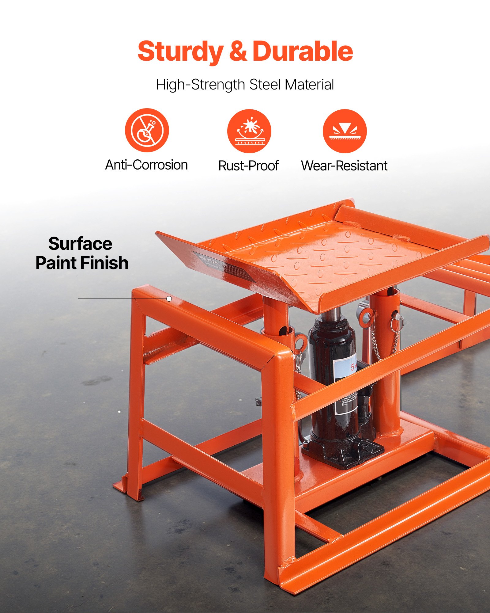 VEVOR Hydraulic Car Ramps, 2 PCS 5T 11000 lbs, 270-360 mm Lift Height, Heavy Duty Hydraulic Vehicle Ramps, Portable Car Lifts for Home Garage Maintenance and Oil Changes, Truck Vehicle Auto Repair