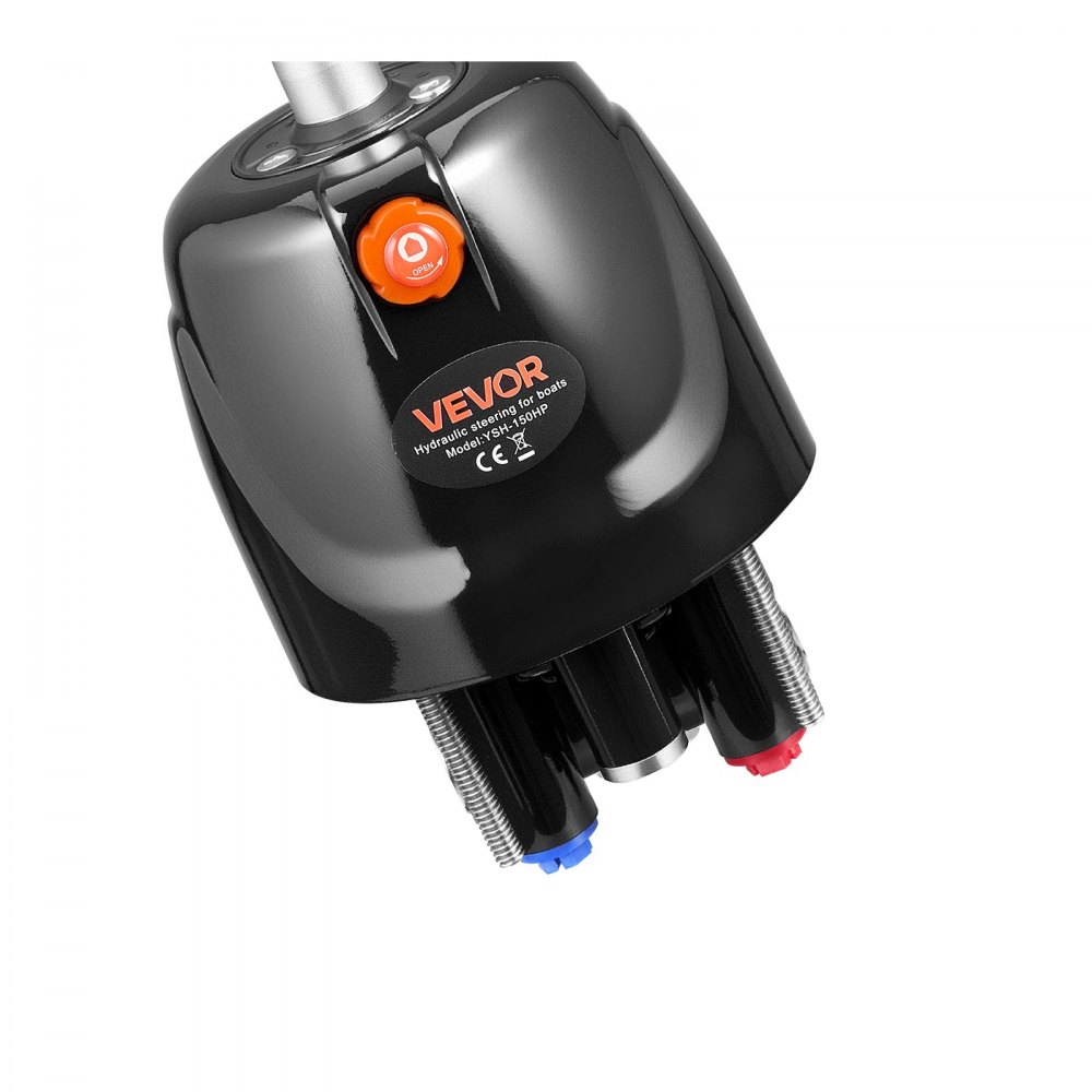 VEVOR Hydraulic Steering Helm Pump, 150 HP, Helm Pump for Boat, with 6.9 MPa/1000 psi Max Working Pressure, Aluminum Alloy Housing, Check Valve, Replaceable Shaft Seal, for Outboards Fishing Boats