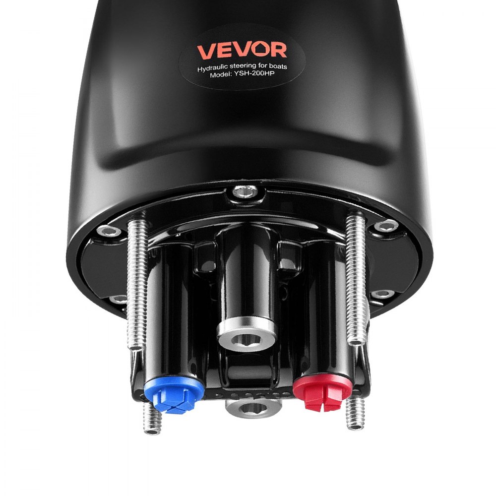 VEVOR Hydraulic Steering Kit, 200 HP, Marine Boat Hydraulic Steering System, with 6.9 MPa/1000 psi Helm Pump, Two-Way Lock Cylinder, and 7.92m High-Strength Hoses, for Single Station Single-Engine Use