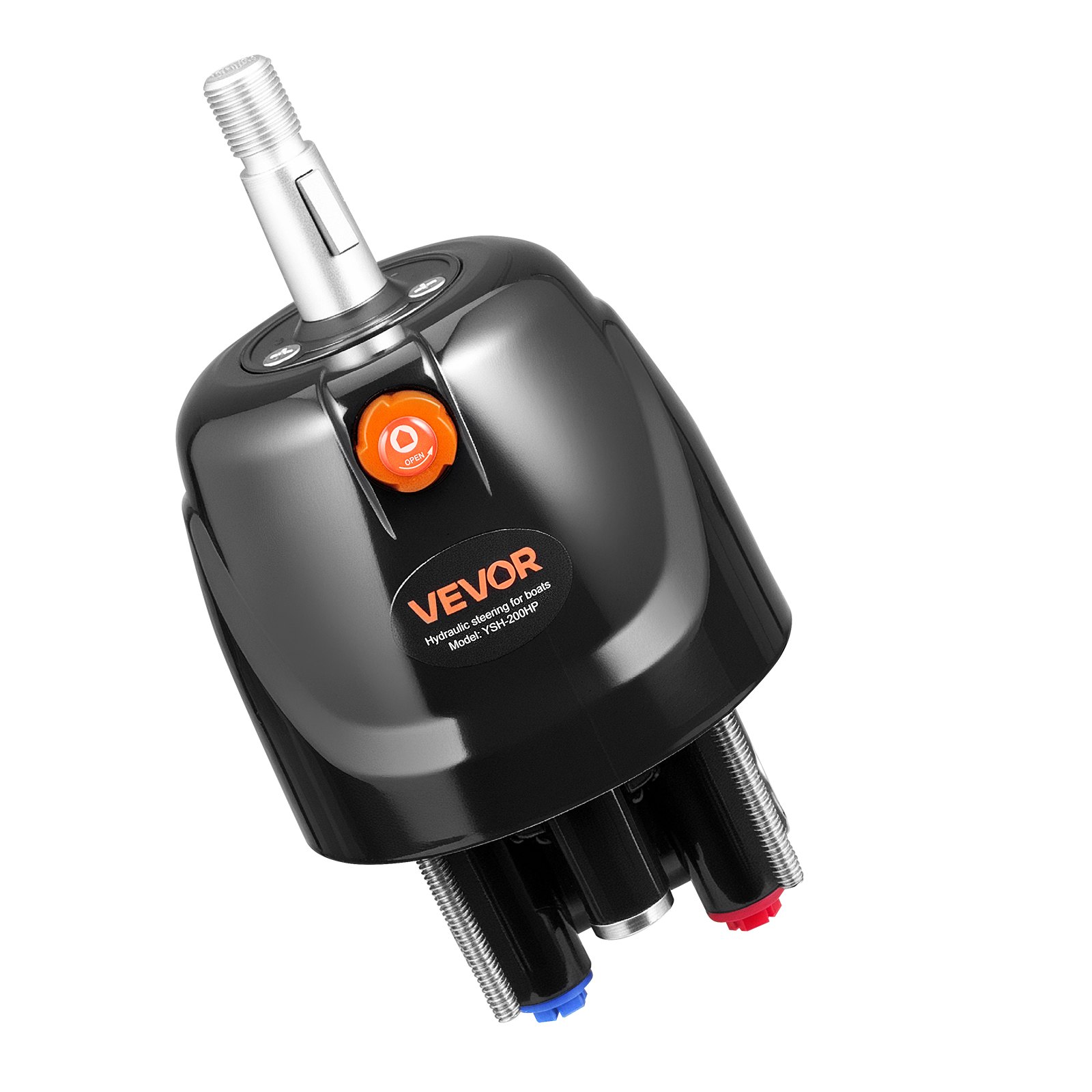 VEVOR Hydraulic Steering Kit, 200 HP, Marine Boat Hydraulic Steering System, with 6.9 MPa/1000 psi Helm Pump, Two-Way Lock Cylinder, and 7.92m High-Strength Hoses, for Single Station Single-Engine Use