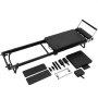 Rower treningowy VEVOR Pilates Reformer składany z 5 sprężynami, obsługuje do 181 kg, do domowej siłowni i studia fitness, z solidną konstrukcją z żelaza, cichymi kołami, podpórkami na ramiona i wyściełanym podwoziem