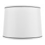 VEVOR Lampshade Drum 290 x 320 x 245 mm (top x bottom x height), 2 medium-sized replacement shades made of linen + PVC, lampshade with harp for table lamps and floor lamps (white with black rim)