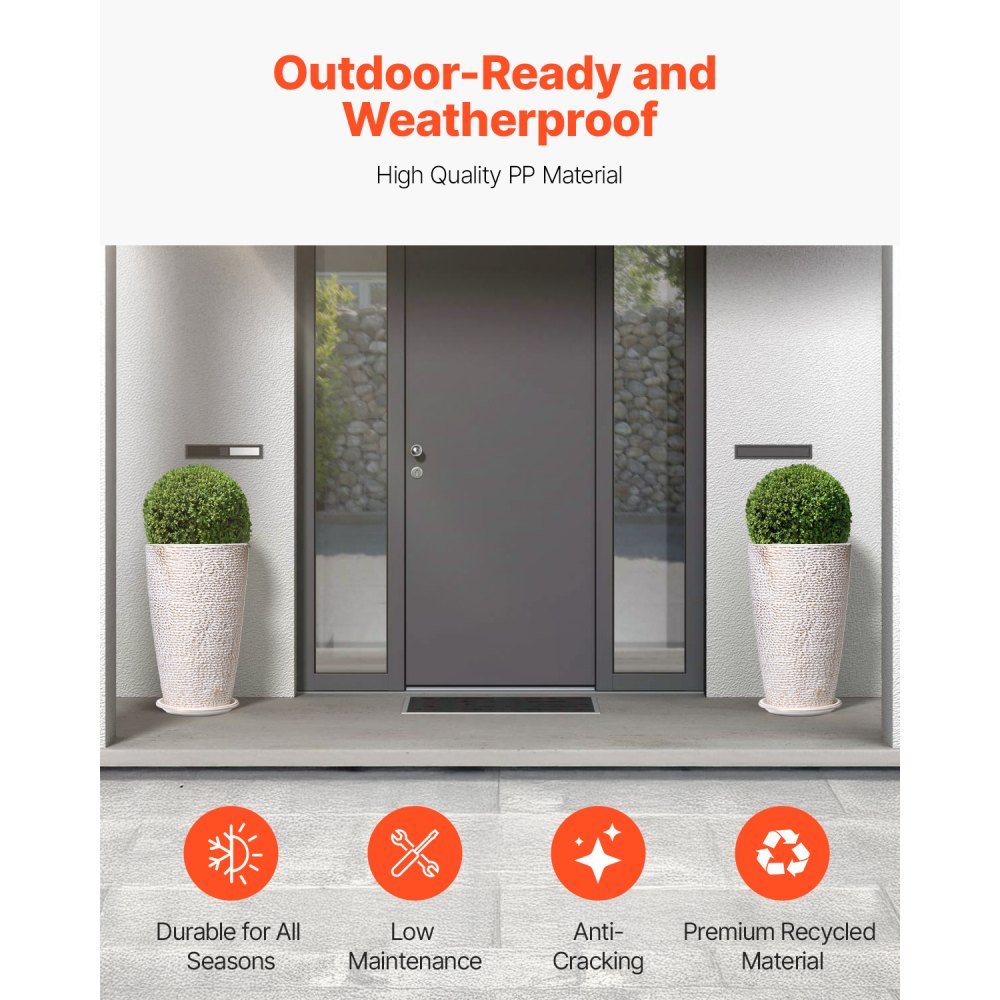 Doniczka VEVOR, zestaw 2 szt., duża stożkowa doniczka 530 mm, doniczka z wykończeniem w kolorze kamienia, elegancki design, wydajny system drenażu, na werandę, patio, do biura, na zewnątrz, do wnętrz, beżowa