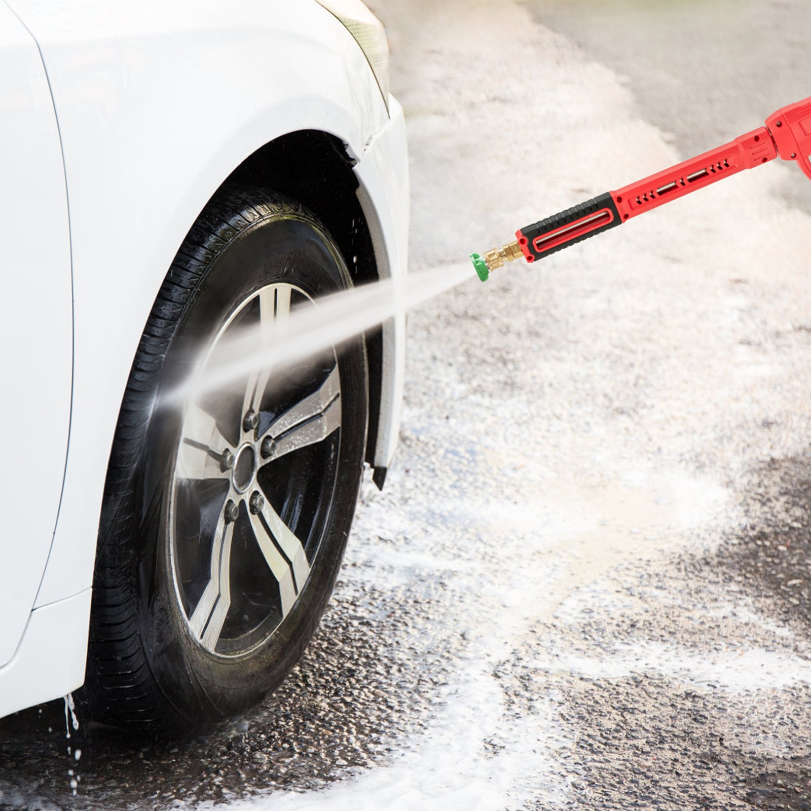 Pistolet wysokociśnieniowy VEVOR Maks. ciśnienie 4000 PSI Maks. przepływ wody 3 GPM Maksymalna temperatura 60 ℃ Pistolet do myjki ciśnieniowej M22-14 + Szybkozłącze 1/4" Dysze 0°, 15°, 25°, 40°, 65°