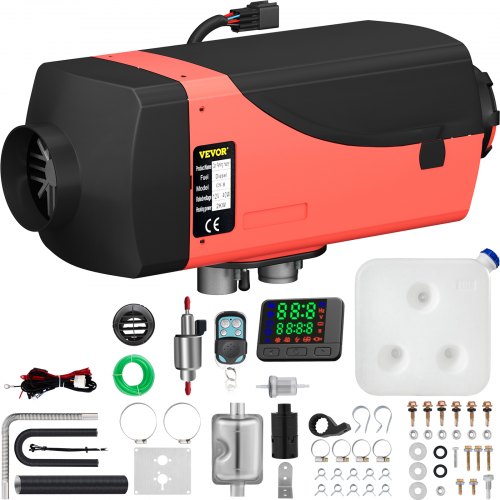 Ogrzewanie postojowe VEVOR Diesel 2 kW, 12 V, 10 l, -40 ℃ - + 20 ℃, ogrzewanie powietrza Diesel z ekranem LCD, tłumik LCD, ogrzewanie powietrza, grzejnik aluminiowy