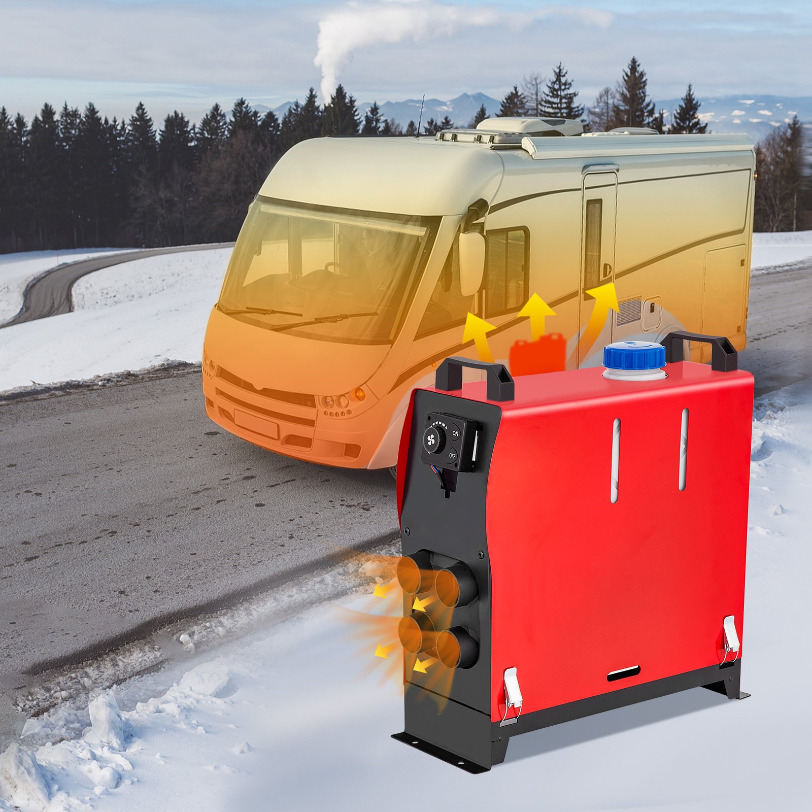 Nagrzewnica powietrza na olej napędowy 12V 5KW Nagrzewnica postojowa Nagrzewnica powietrza na olej napędowy Nagrzewnica samochodowa do RV