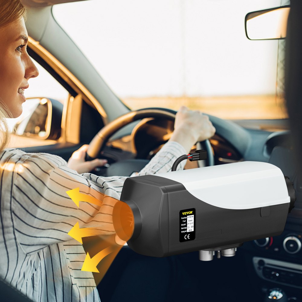 VEVOR Ogrzewanie Postojowe 5Kw 12V Podgrzewacz Samochodowy Na Olej Napędowy Nagrzewnica Postojowa Nagrzewnica Powietrza Lcd Do Samochodu