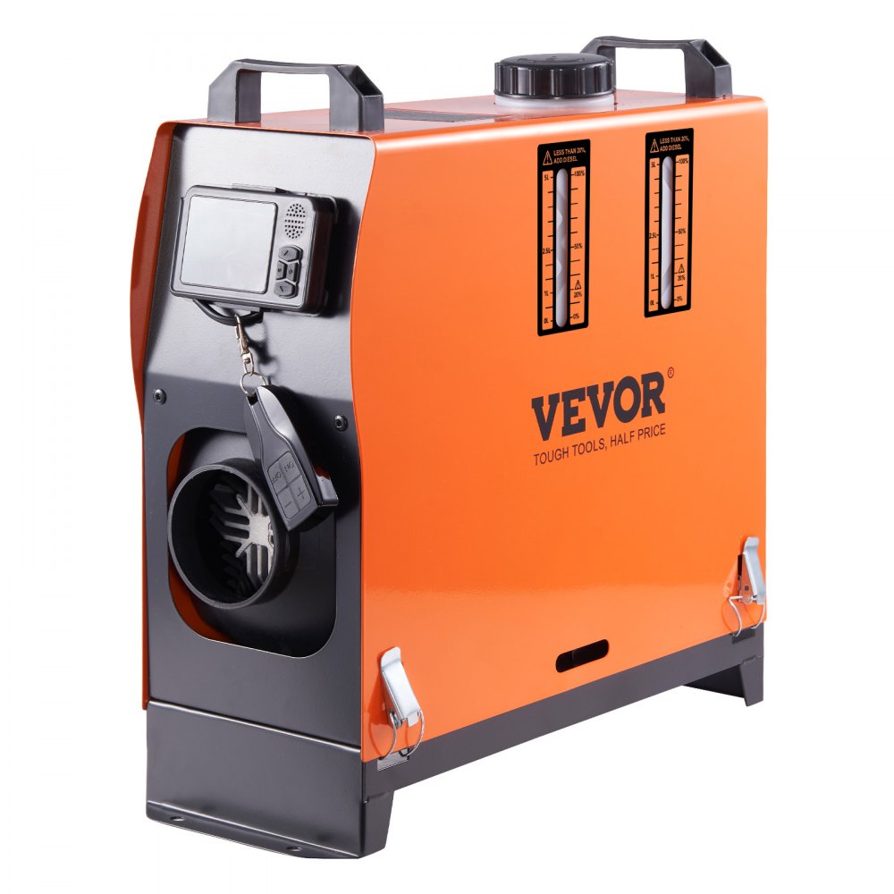 VEVOR Ogrzewacz postojowy VEVOR 12V 5-8KW, ogrzewanie postojowe, ogrzewanie postojowe, ogrzewanie powietrza, 0,16-0,62 l/h. Ogrzewacz postojowy z wyświetlaczem LCD i pilotem, do autobusów, ciężarówek itp.
