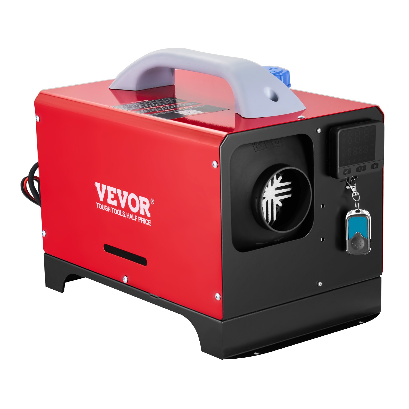 VEVOR 12V Diesel Car Fuel-Powered Parking Heater, Diesel Air Heater 8 KW, Air Diesel Heater for Car RV Truck Camper Bus with Remote Control, Red LCD Switch & 1 Air Outlet