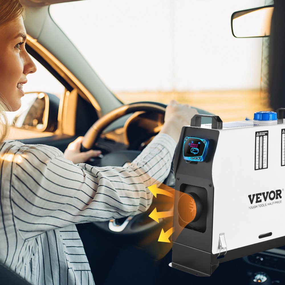 Ogrzewacz postojowy na olej napędowy VEVOR 12 V, ogrzewacz postojowy na olej napędowy 5 kW, ogrzewacz powietrza na olej napędowy typu „wszystko w jednym”, ogrzewacz powietrza na olej napędowy, ogrzewacz powietrza na olej napędowy, ogrzewacz powietrza na olej napędowy (z przełącznikiem LCD i 1 wylotem powietrza)