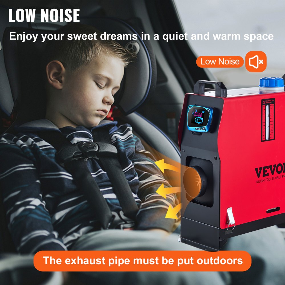 Ogrzewanie postojowe VEVOR Diesel Diesel Air Heater 12 V 5-8KW 0,18-0,48 l Ogrzewanie postojowe, ogrzewanie powietrza Diesel Ogrzewanie powietrza Diesel Ogrzewanie postojowe powietrza do samochodu, kampera, łodzi, ciężarówki, kampera, autobusu