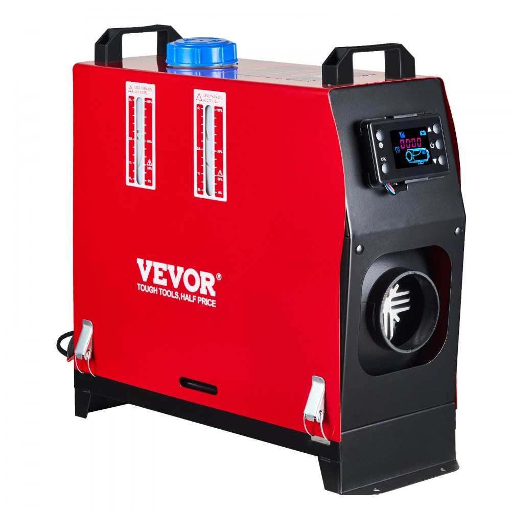 Nagrzewnica powietrza VEVO 12V 5-8KW diesel, ogrzewanie postojowe diesel, nagrzewnica powietrza diesel, nagrzewnica powietrza diesel, ogrzewanie postojowe powietrzne do samochodów ciężarowych, kamperów, autobusów z przełącznikiem LCD, 1 wyjście powietrza