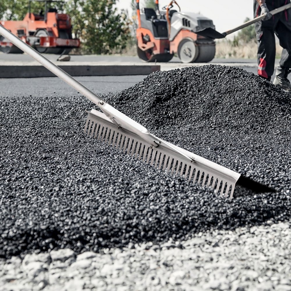 Grabie ogrodowe VEVOR 1915 x 914 x 100 mm Grabie ogrodowe ze stopu aluminium Grabie do liści 37 zębów Grabie do chwastów 27,8 x 1905 mm Rozmiar uchwytu Mechanizm blokady sprężynowej Grabie ogrodowe do środowisk lądowych/wodnych