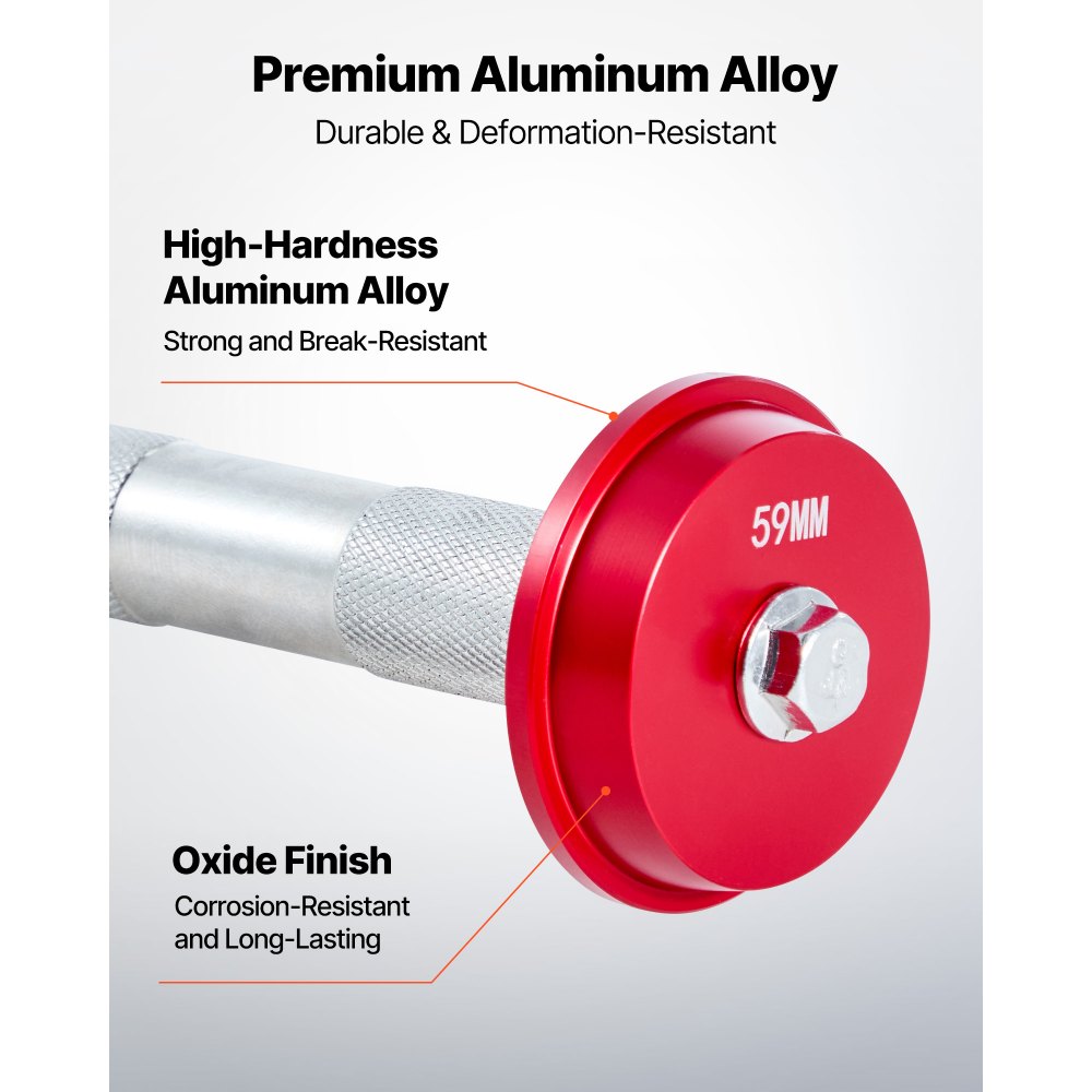 Zestaw prasy do łożysk VEVOR, 43-częściowy zestaw narzędzi do montażu uszczelek bieżni łożysk z 39 tulejami i wałkami zaciskowymi, zestaw narzędzi do montażu tulei, do demontażu i montażu, wykonany ze stopu aluminium, z walizką