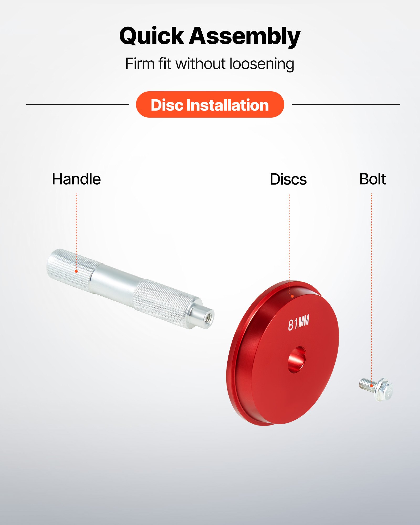 VEVOR Bearing Press Kit, 43 Pcs, Bearing Race and Seal Driver Set with 39 Bushings & Handle Shafts, Bushing Driver Tool Set, Heavy Duty Aluminum Alloy Removal Installation Tool Kit with Storage Case