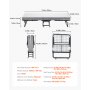 VEVOR Rollaway Bed, Folding Bed with 12.5 cm Mattress, Foldable Single Bed with Memory Foam Mattress (190 x 81 cm), 136.1 kg Load Capacity Guest Bed for Adults, Metal Bed for Bedroom Living Room
