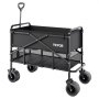 VEVOR Składany wózek ręczny 112x56x80 cm, wózek transportowy, wózek ręczny, wózek ogrodowy z kołami terenowymi, wózek plażowy o ładowności do 204 kg, wózek uniwersalny do użytku na zewnątrz, na kemping, do uprawiania sportu, na zakupy