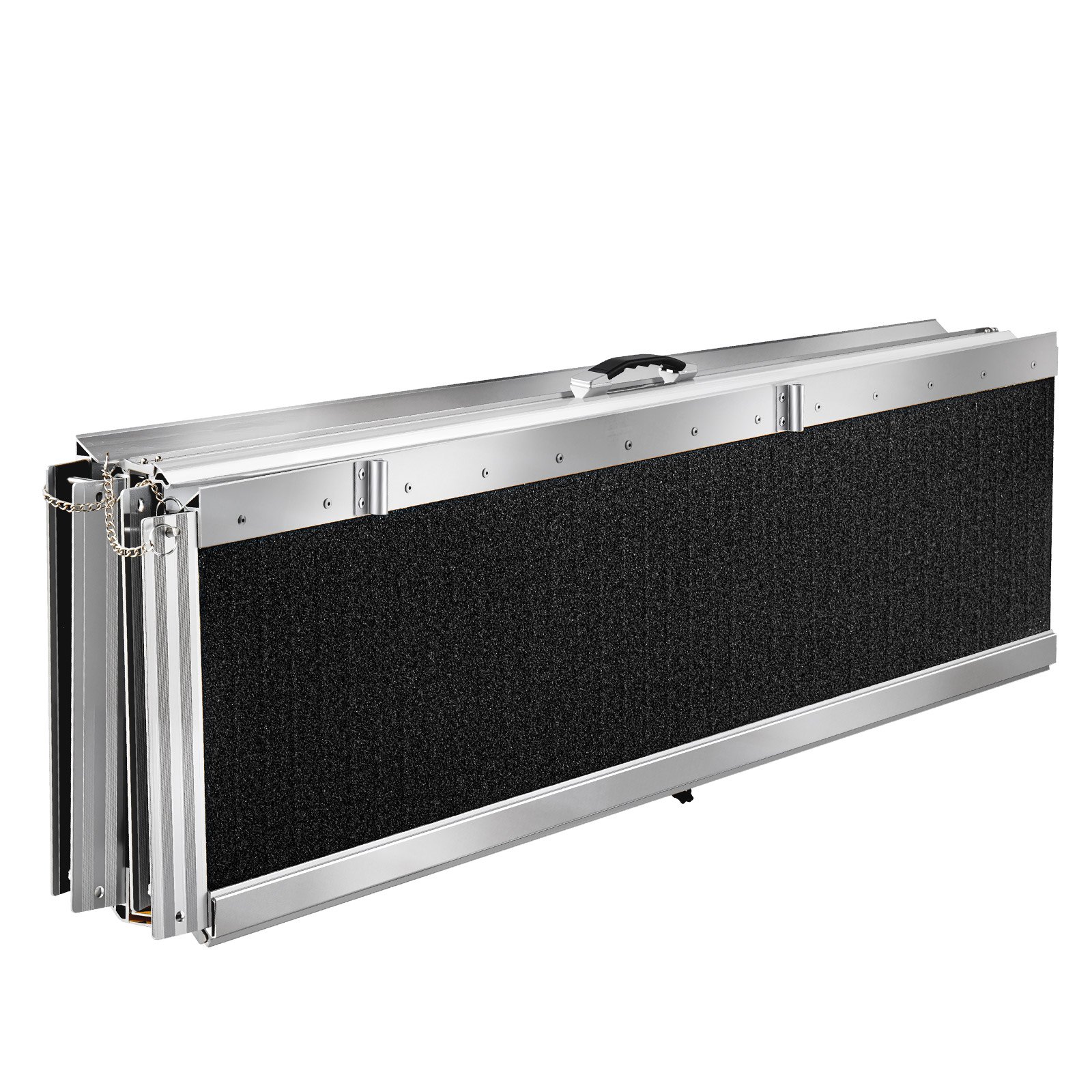 VEVOR Składana rampa dla wózków inwalidzkich 3045 x 745 mm, 362,9 kg, wytrzymała, z powierzchnią antypoślizgową i regulowanymi nóżkami podporowymi 170-400 mm, przenośna rampa dla wózków inwalidzkich do progów drzwi i krawężników