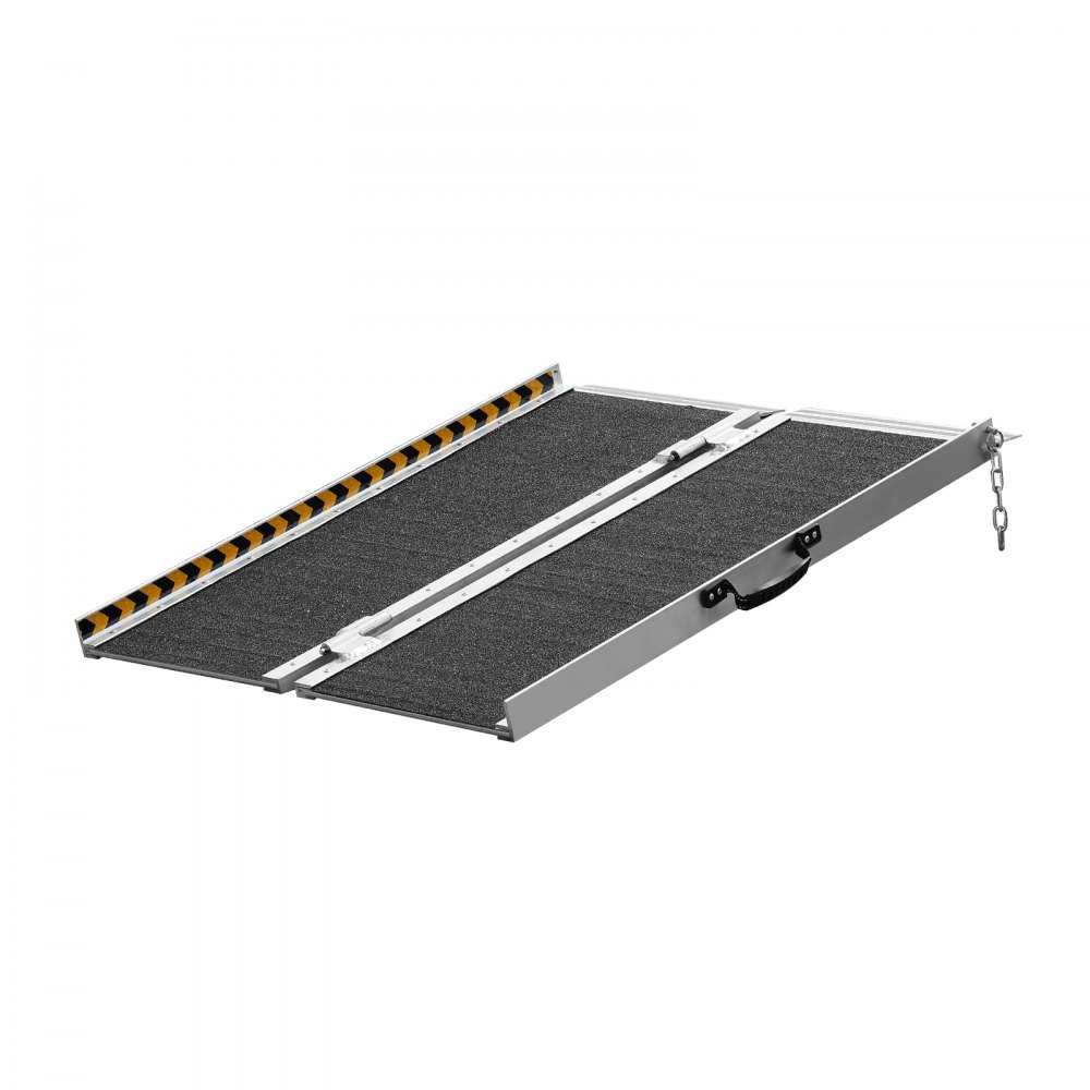 VEVOR Portable Wheelchair Ramp, 61 cm 362.9 kg Capacity, Non-Slip Aluminum Folding Threshold Ramp, Foldable Mobility Scooter Ramp Wheel Chair Ramp, Handicap Ramp for Home Steps, Stairs, Doorways, Curbs