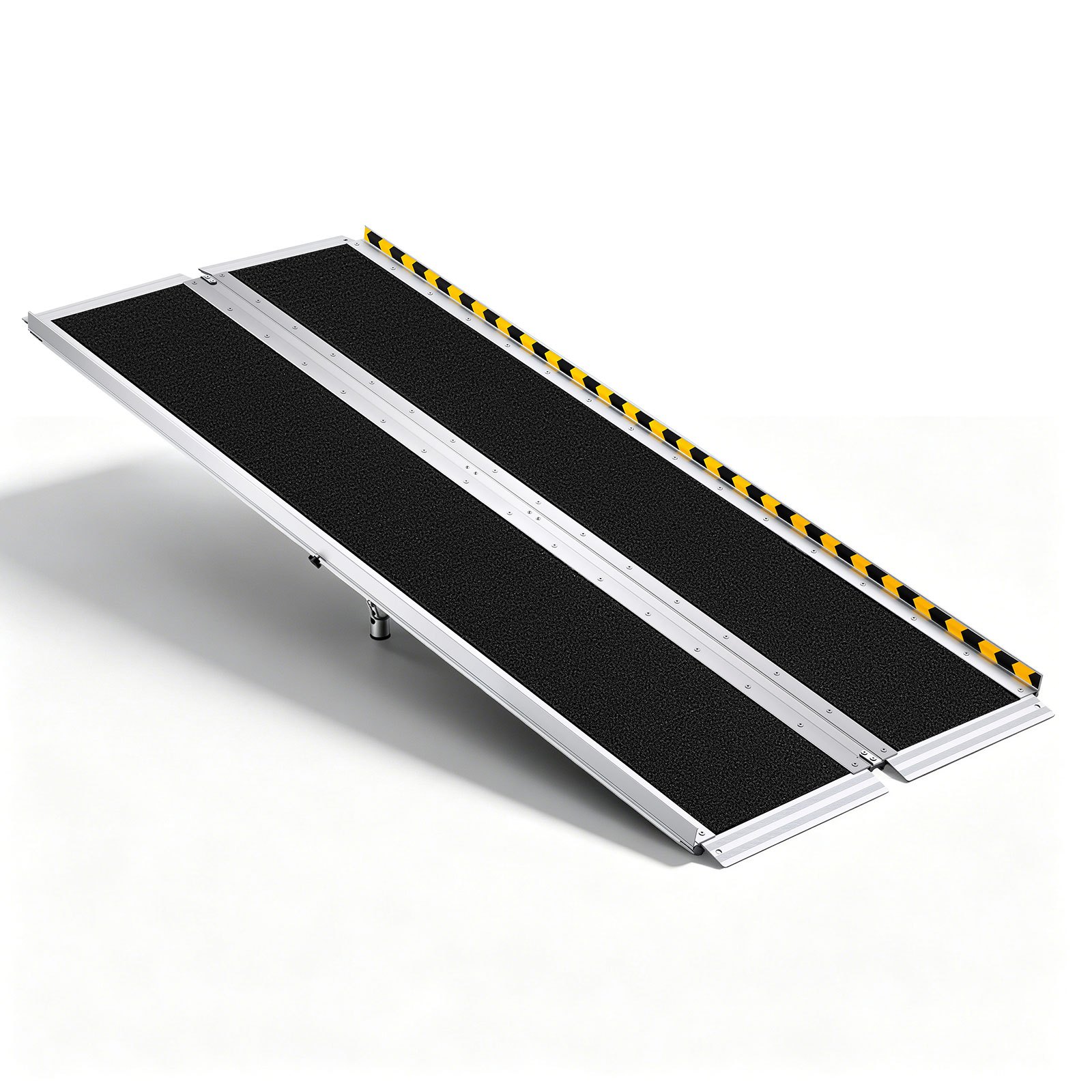 VEVOR Składana rampa dla wózków inwalidzkich 1830 x 745 mm, 362,9 kg, wytrzymała, z powierzchnią antypoślizgową i regulowanymi nóżkami podporowymi 110-210 mm, przenośna rampa dla wózków inwalidzkich do progów drzwi i krawężników