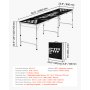 VEVOR Składany stół do beer ponga 2,4 x 0,6 x 0,7 m z 6 piłeczkami do tenisa stołowego, składany stół do beer ponga, przenośny z uchwytami do przenoszenia, idealny do biura, na grilla, w podróż i na kemping, z regulacją wysokości