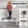 VEVOR Aluminiowa platforma robocza składana, stół roboczy 100x30x48,7 cm, udźwig 200 kg, stół schodowy z blokadami bezpieczeństwa, drabina schodowa do domu, biura, warsztatu i garażu, srebrna