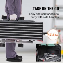 VEVOR aluminiowa platforma robocza składany stół warsztatowy 100x30x48.7cm platforma robocza 200kg nośność ławka schodowa z blokadami bezpieczeństwa drabina schodowa do domowego biura warsztat i garaż srebrny