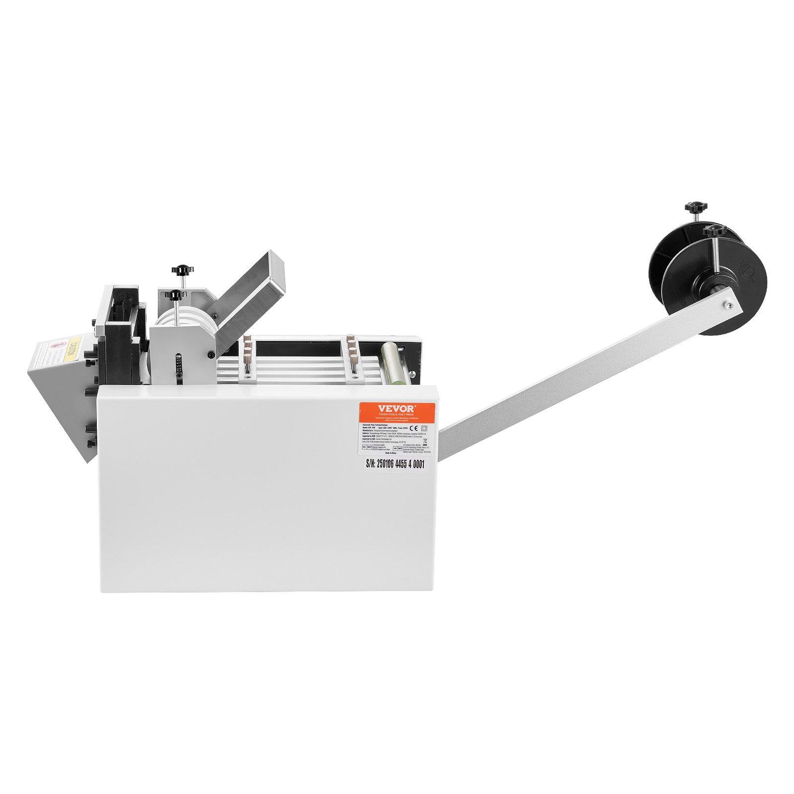 Automatyczna przecinarka do rur termokurczliwych VEVOR, przecinarka do rur kablowych o szerokości cięcia 1-85 mm i długości 0,1-99999,9 mm, przecinarka do rur termokurczliwych, rur z włókna szklanego, kabli, rur woskowych