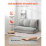 VEVOR 3 w 1 rozkładana sofa z 2 poduszkami i zmywalnym pokrowcem, rozkładany fotel z pianki memory 25D, kanapa do salonu i sypialni, jasnoszara (pełna / 2410 x 1360 x 120 mm)
