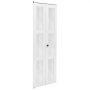 VEVOR Bifold Closet Doors 2-Panel, 914 mm (Double 457 mm) x 2032 mm, 3-Lite Frosted Glass Bifold Barn Door with Metal Hardware Kit & Sturdy Composite Frame, Modern Stylish & Space-Saving for Bedrooms