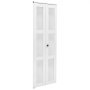 VEVOR Bifold Closet Door 4-Panel, 1219 mm (Four 305 mm) x 2032 mm, 3-Lite Frosted Glass Bifold Barn Door with Metal Hardware Kit & Sturdy Composite Frame, Modern Stylish & Space-Saving for Bedrooms