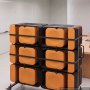 Wózek na krzesła składane VEVOR na 42 krzesła i 12 składanych stołów o udźwigu 363 kg, wózek na krzesła do przechowywania i transportu na imprezy, stal węglowa, blokowane kółka obrotowe, wodoodporna osłona, kolor czarny
