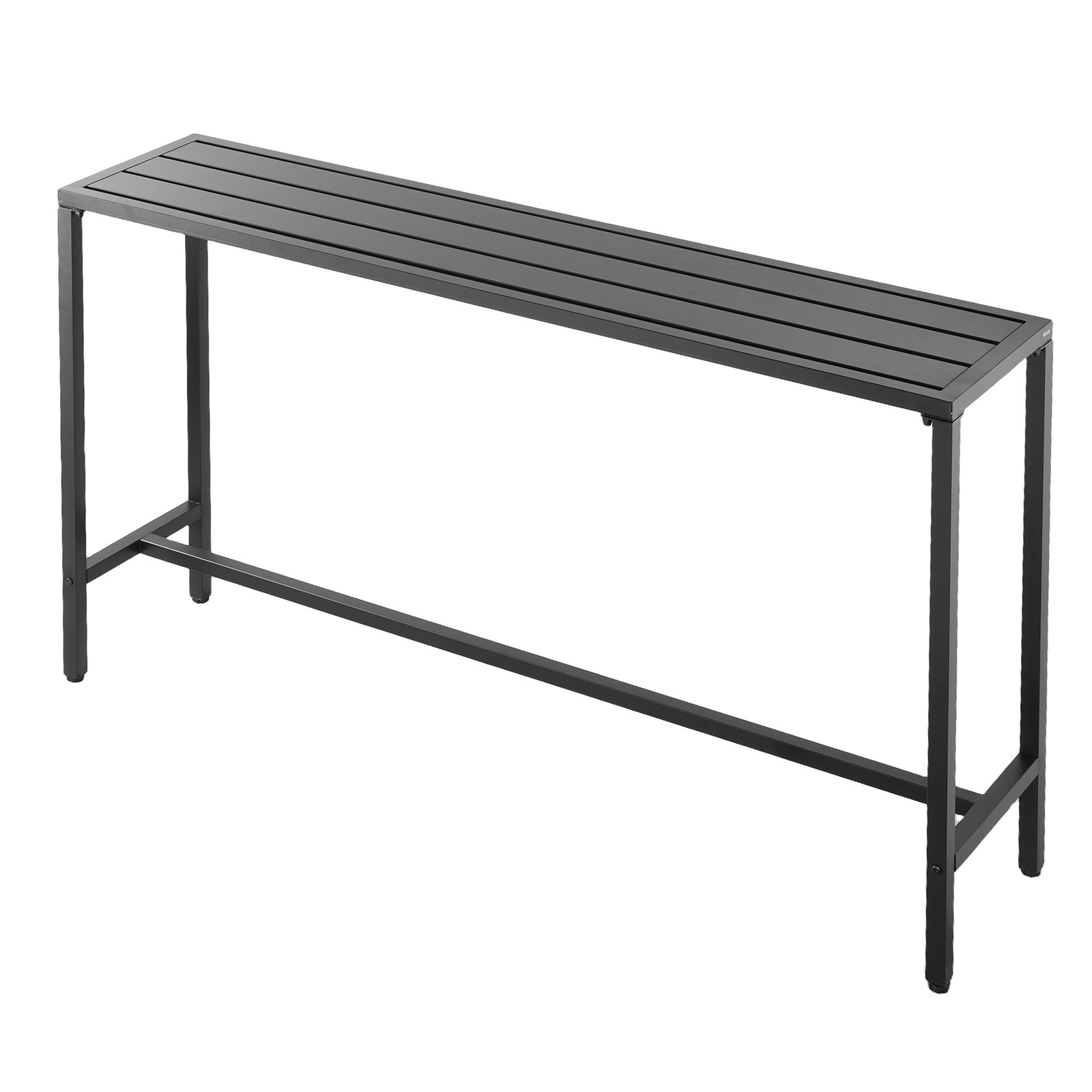 Stół barowy VEVOR, 1600 x 375 x 980 mm, stół bistro, wysoki stół z metalową ramą, prostokątne stoły jadalne, stół kuchenny, stół barowy, stół imprezowy, meble ogrodowe na balkon, do ogrodu, przy basenie