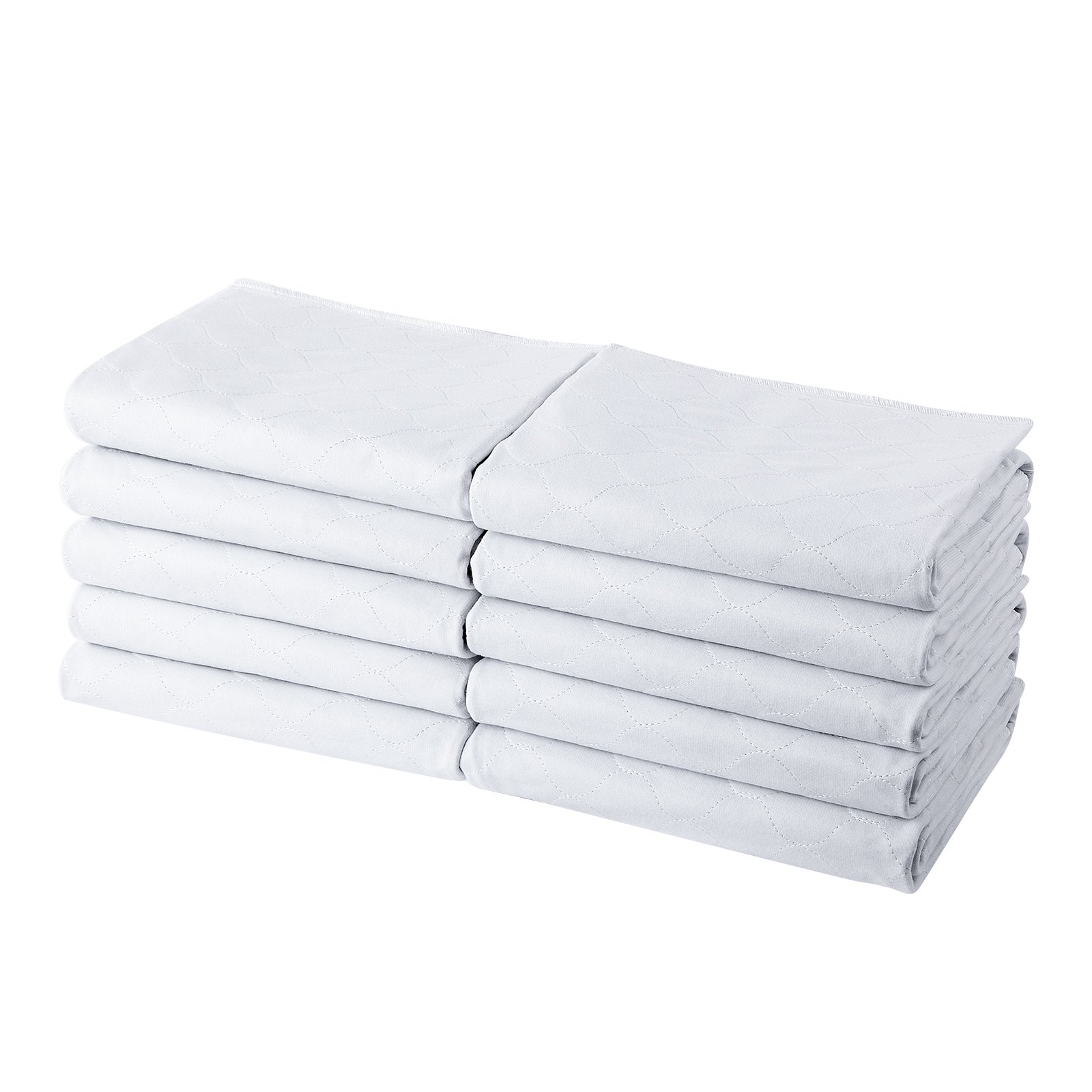 VEVOR Incontinence Pads, 864x914.5 mm, Reusable Bed Pads, Super Absorbent and Quick Drying, Suitable for Pets, Adults, Children and the Elderly (Pack of 10)