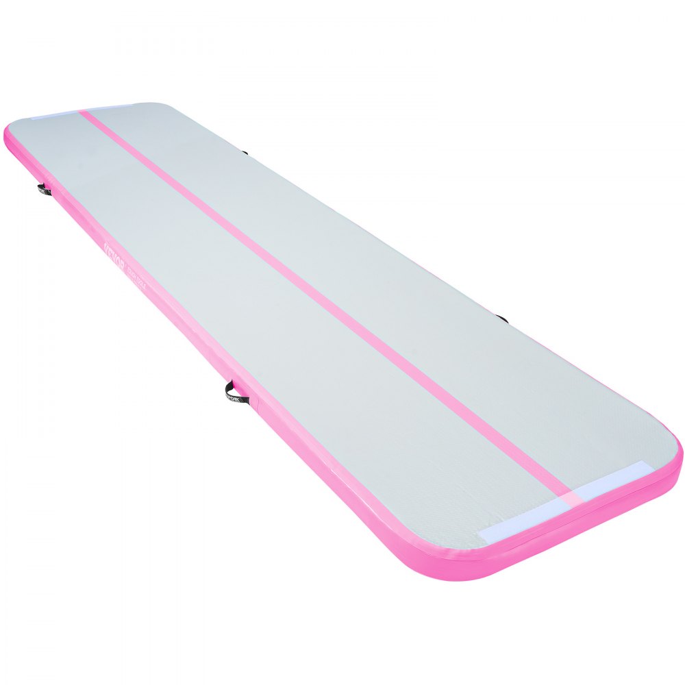 VEVOR Inflatable Gymnastics Mat, Air Mat Fitness Mat Pump Tumbling Mat 398 x 101 x 10 cm, Multifunctional Tumbling Mat for Home Use/Gym/Yoga/Cheerleading