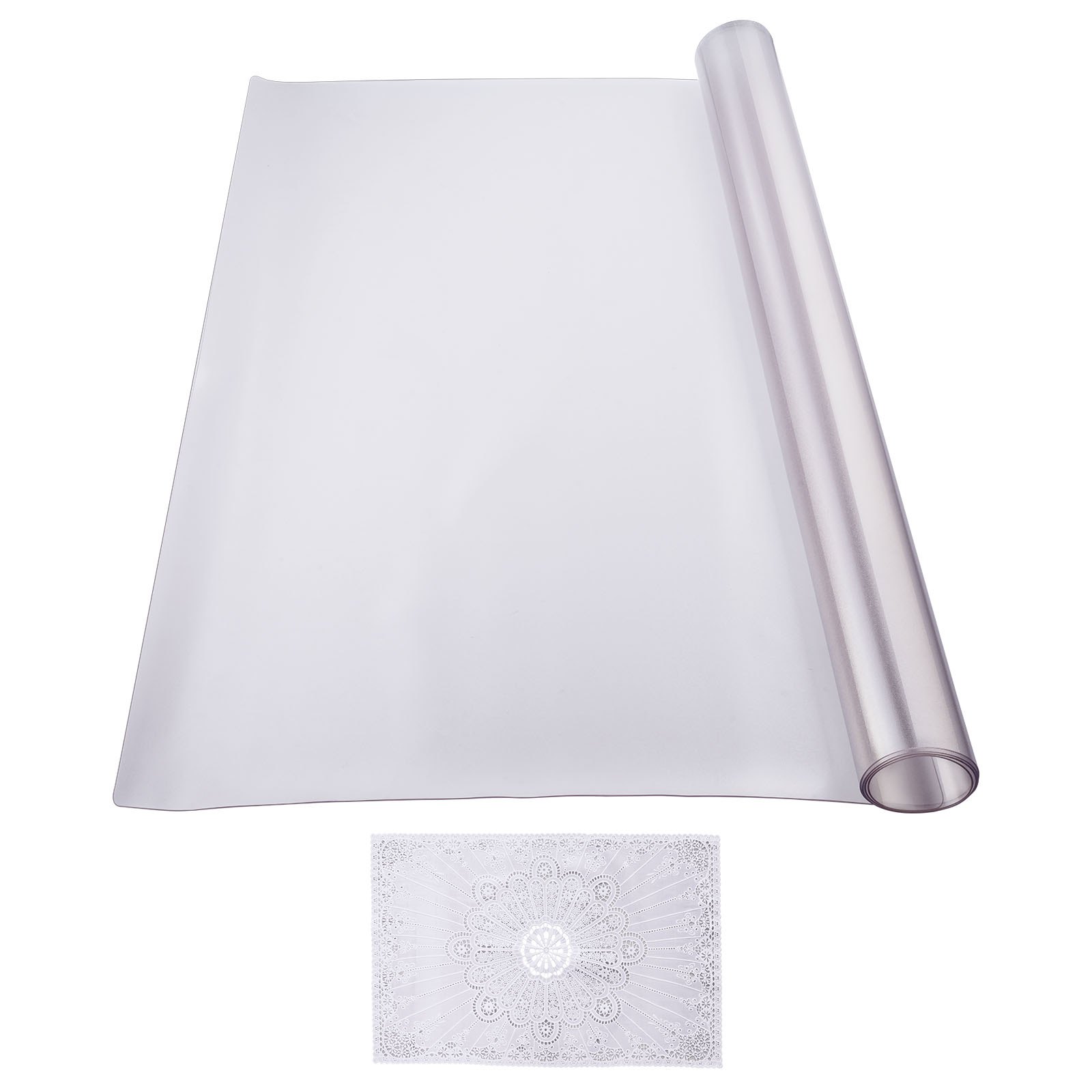 VEVOR Plastikowy obrus, 36 x 60 cali, matowy ochraniacz stołu o grubości 1,5 mm, prostokątna podkładka na biurko z PVC, wodoodporna i łatwa w czyszczeniu, pokrowiec na stół, do biura, komody, stołu jadalnego, stolika nocnego