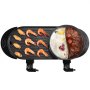 VEVOR Hot Pot z grillem, 2200 W, 2 w 1, elektryczny grill bezdymny i garnek, koreański BBQ Shabu Hot Pot z oddzielną podwójną kontrolą temperatury i patelniami nieprzywierającymi