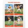 Kopiec do rzucania VEVOR, przenośny kopiec do baseballu, 85-calowy sprzęt do treningu rzucania (na zewnątrz/wewnątrz), pomoce do rzucania w softballu z trawą odporną na blaknięcie i gumą do rzucania oraz regulowaną podstawą