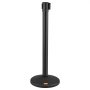 Taśma odgradzająca do systemu prowadzenia osób VEVOR, stojak odgradzający, 6 elementów, 2 m x 48 mm, czarny, zwijany pas, słupek odgradzający do systemu prowadzenia osób, odpowiedni na lotniska, targi, miejsca zawodów itp.