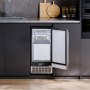 VEVOR Undercounter Ice Cream Machine, 36 kg/day, Built-in Ice Cream Machine with Drain Pump, Reversible Door, Stainless Steel, Freestanding Ice Cream Maker for Commercial and Private Kitchens