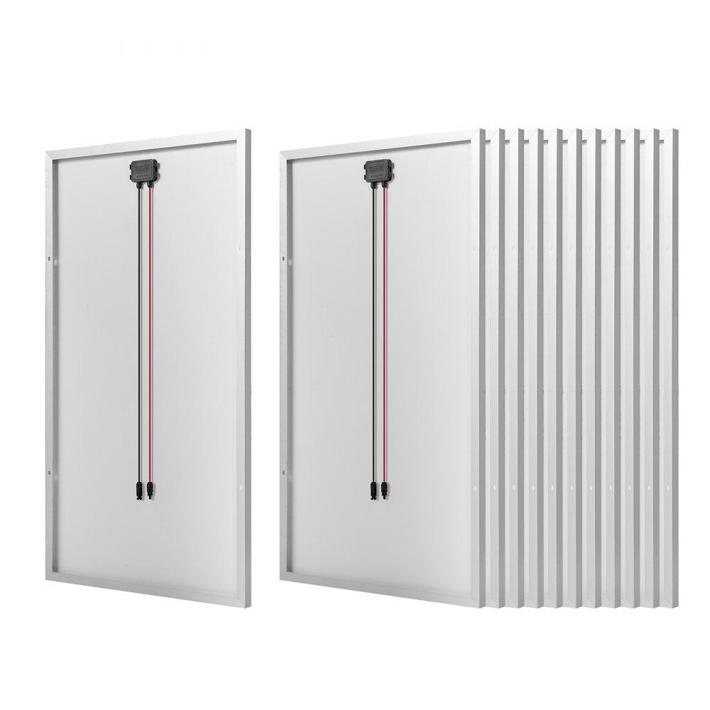 Zestaw paneli słonecznych VEVOR 2400 W 48 V, 12 szt. monokrystalicznych modułów słonecznych o mocy 200 W + akumulator LiFePO₄ 51,2 V 100 Ah + hybrydowy falownik 48 V 5 kW, wydajny zestaw solarny niezależny od sieci do gospodarstw domowych