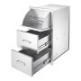 VEVOR Outdoor Kitchen Drawers, 76.1 x 52.1 x 40.65 cm (WxHxD), Roll Holder, for BBQ Island Storage, Patio Bars and Grill Station, with Handle, Built-In BBQ Island Drawers Organize Cookware Accessories