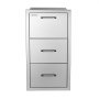 VEVOR Outdoor Kitchen Drawers, 76.1 x 52.1 x 40.65 cm (WxHxD), Roll Holder, for BBQ Island Storage, Patio Bars and Grill Station, with Handle, Built-In BBQ Island Drawers Organize Cookware Accessories