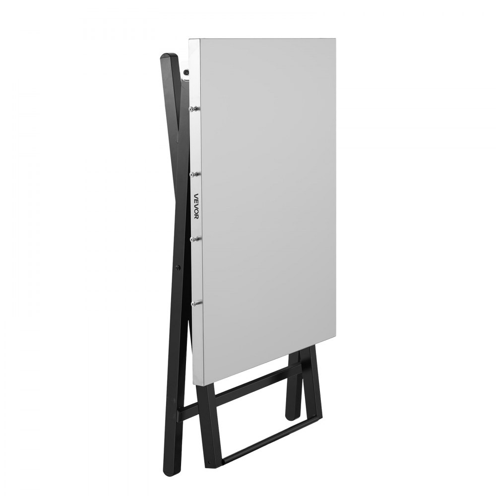 VEVOR składany stół do grilla 750 x 595 x 790 mm, stół kempingowy ze stali nierdzewnej, żelazo, do patio i kampera, z dodatkową półką, bocznym uchwytem na worek na śmieci, udźwig 31,8 kg i uchwytem na ręczniki kuchenne