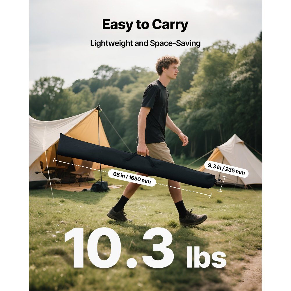 Ekran projekcyjny VEVOR na statywie (60 cali) z szerokim kątem widzenia 160°, ekran projekcyjny do użytku wewnątrz i na zewnątrz, projektor 16:9 4K HD, przenośny ekran filmowy z torbą do prezentacji kina domowego