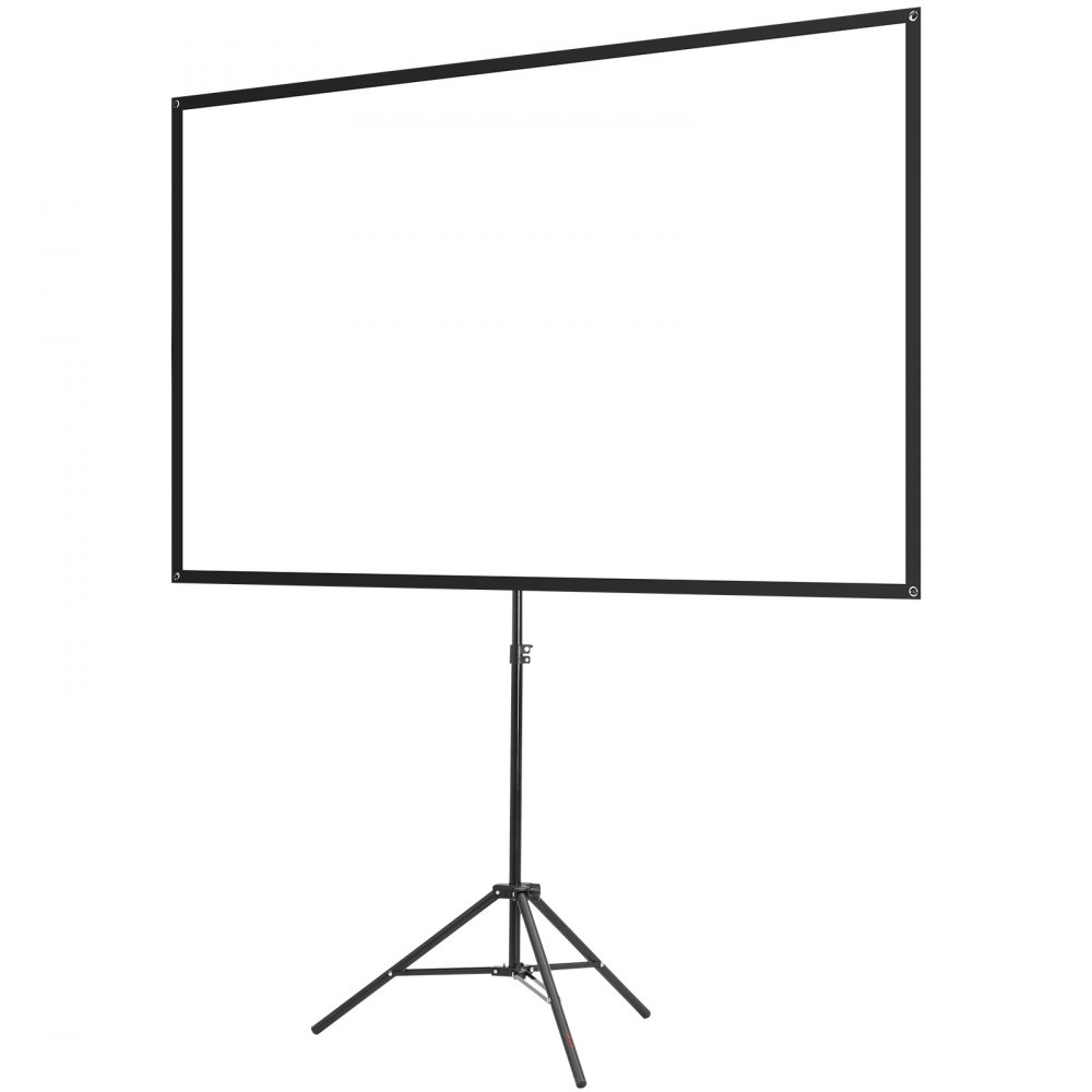 Ekran projekcyjny VEVOR na statywie (80 cali) z szerokim kątem widzenia 160°, ekran projekcyjny do użytku wewnątrz i na zewnątrz, projektor 16:9 4K HD, przenośny ekran filmowy z torbą do prezentacji kina domowego